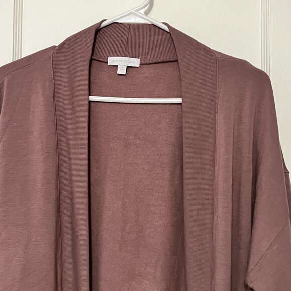 Beyond Yoga open cardigan in mauve NWT size medium wide sleeve cozy comfort - Picture 6 of 12